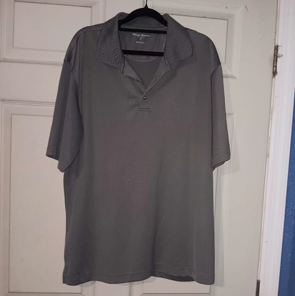 Tommy Armour Mens Grey Golf Polo Dri Lock Sz L